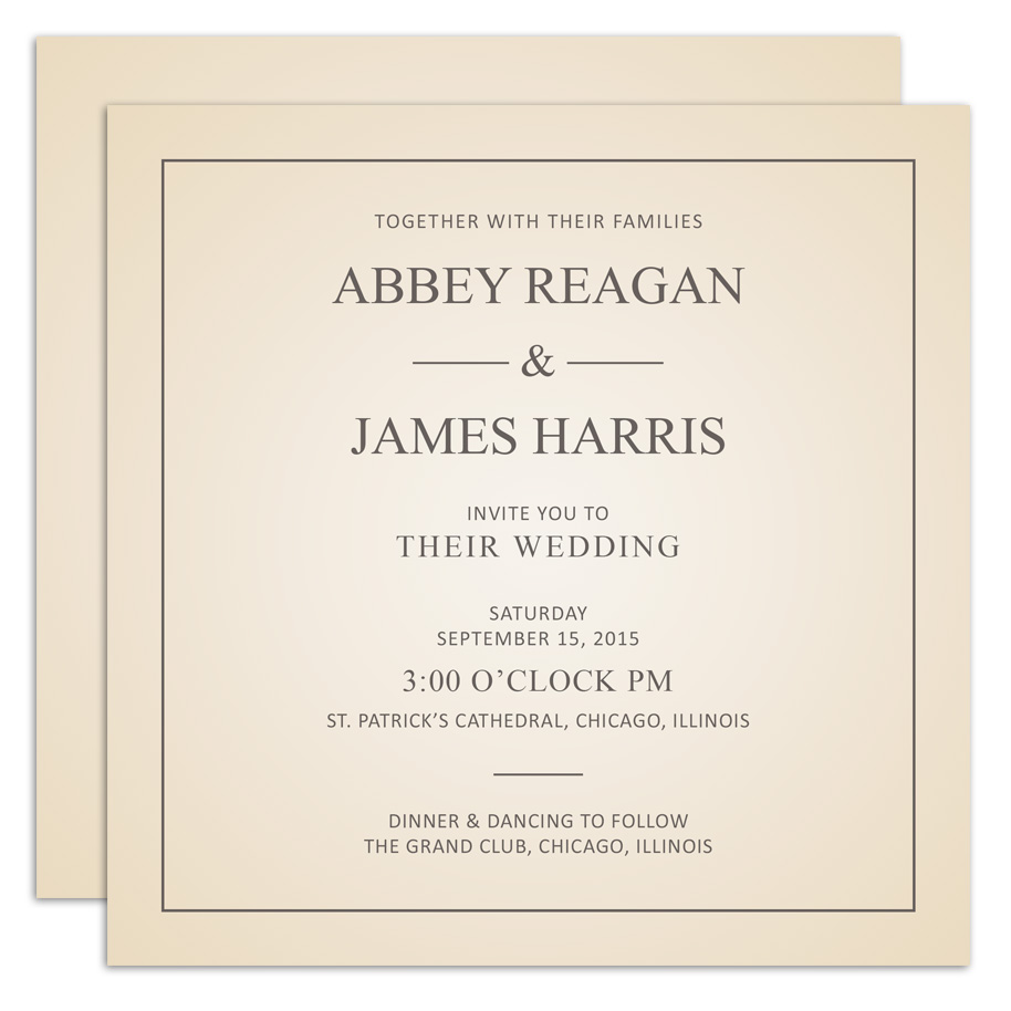 HP Wedding 007 Invite